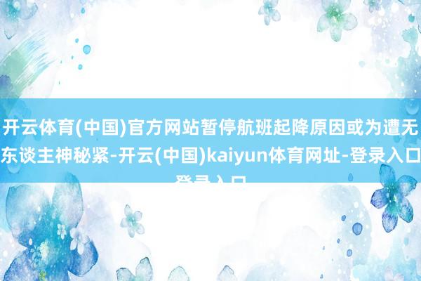 开云体育(中国)官方网站暂停航班起降原因或为遭无东谈主神秘紧-开云(中国)kaiyun体育网址-登录入口