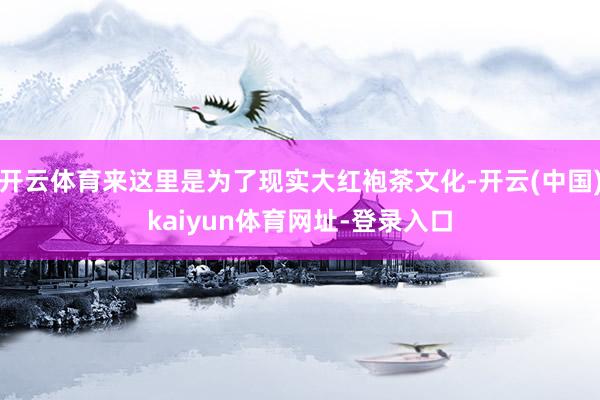开云体育来这里是为了现实大红袍茶文化-开云(中国)kaiyun体育网址-登录入口