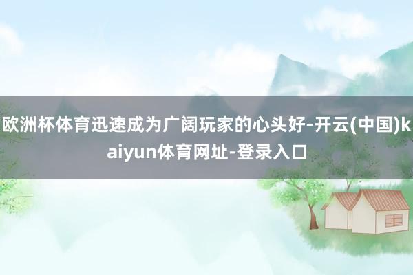 欧洲杯体育迅速成为广阔玩家的心头好-开云(中国)kaiyun体育网址-登录入口