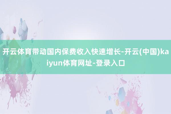开云体育带动国内保费收入快速增长-开云(中国)kaiyun体育网址-登录入口
