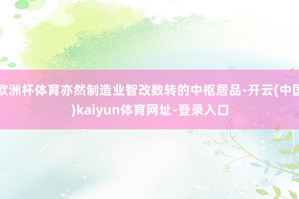 欧洲杯体育亦然制造业智改数转的中枢居品-开云(中国)kaiyun体育网址-登录入口