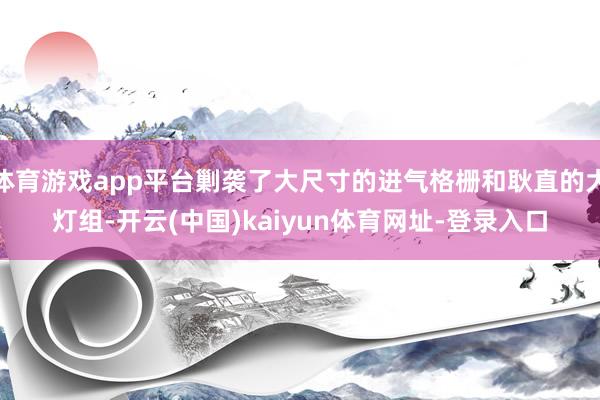 体育游戏app平台剿袭了大尺寸的进气格栅和耿直的大灯组-开云(中国)kaiyun体育网址-登录入口