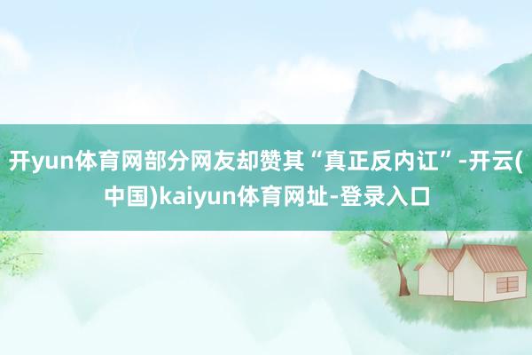 开yun体育网部分网友却赞其“真正反内讧”-开云(中国)kaiyun体育网址-登录入口