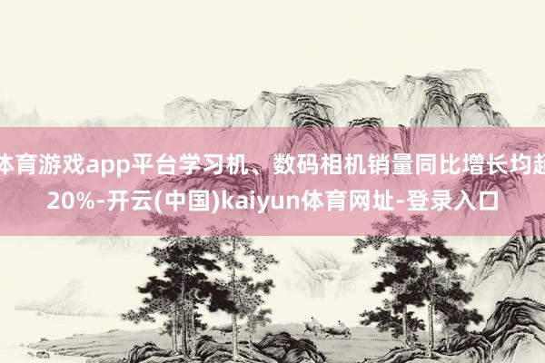 体育游戏app平台学习机、数码相机销量同比增长均超20%-开云(中国)kaiyun体育网址-登录入口
