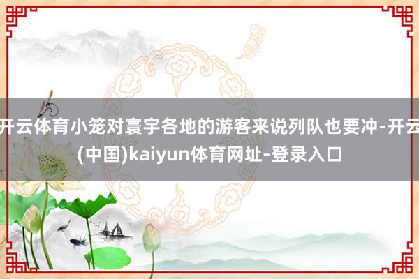 开云体育小笼对寰宇各地的游客来说列队也要冲-开云(中国)kaiyun体育网址-登录入口