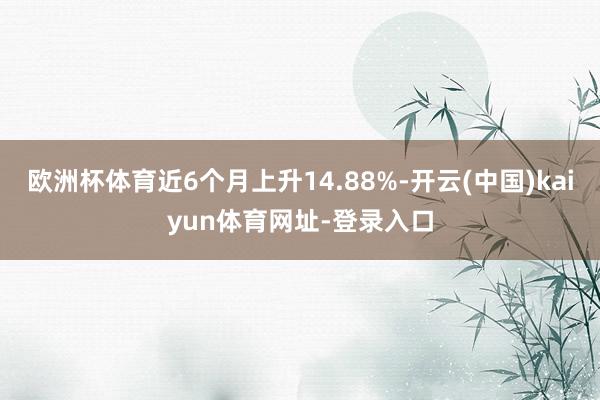 欧洲杯体育近6个月上升14.88%-开云(中国)kaiyun体育网址-登录入口