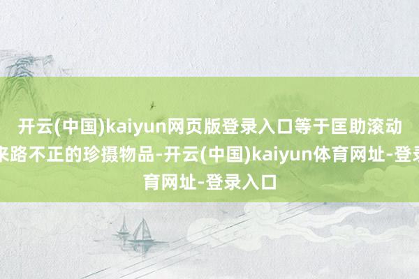 开云(中国)kaiyun网页版登录入口等于匡助滚动这些来路不正的珍摄物品-开云(中国)kaiyun体育网址-登录入口