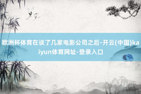 欧洲杯体育在谈了几家电影公司之后-开云(中国)kaiyun体育网址-登录入口