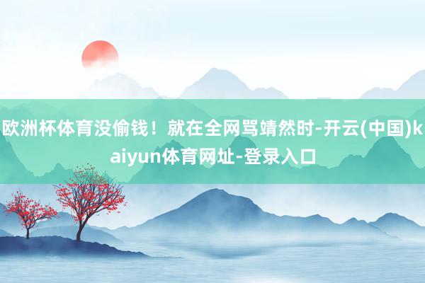 欧洲杯体育没偷钱！就在全网骂靖然时-开云(中国)kaiyun体育网址-登录入口